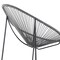 Armen Living Acapulco Indoor Outdoor Steel Papasan Lounge Chair with Gray Rope LCACSIGRY - alternate 3